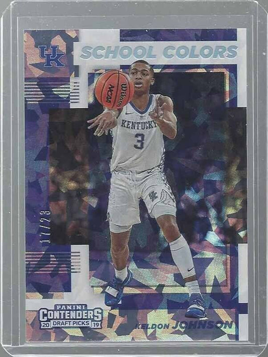 KELDON JOHNSON 2019 PANINI CONTENDERS SCHOOL COLORS KENTUCKY CRACKED ICE RC /23