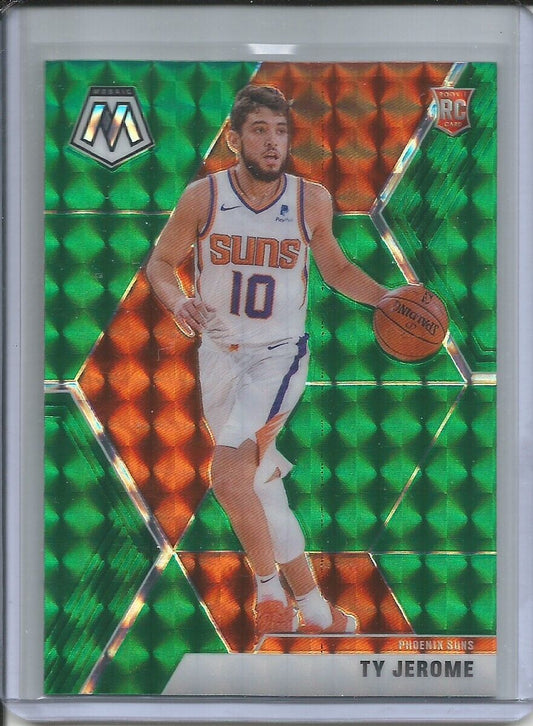 TY JEROME 2019-20 PANINI MOSAIC GREEN PRIZM ROOKIE RC SUNS #237