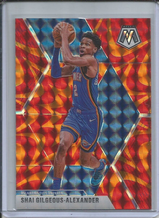 SHAI GILGEOUS-ALEXANDER 2019-20 PANINI MOSAIC REACTIVE ORANGE PRIZM #133