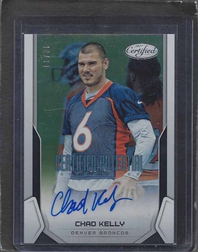 CHAD KELLY 2017 PANINI CERTIFIED POTENTIAL DENVER BRONCOS AUTO RC #D 30/99