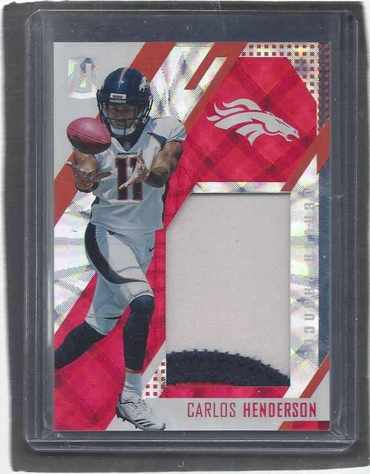 CARLOS HENDERSON 2017 UNPARALLELED RED JUMBO ROOKIE PATCH RC #D 8/10