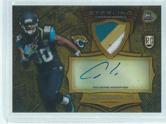 ALLEN ROBINSON 2014 TOPPS BOWMAN STERLING GOLD REFRACTOR PATCH AUTO RC #D 58/99