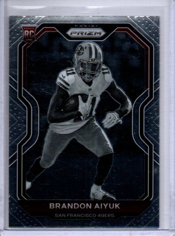 BRANDON AIYUK 2020 PANINI PRIZM NEGATIVE PHOTO VARIATION BLACK WHITE SP RC #301