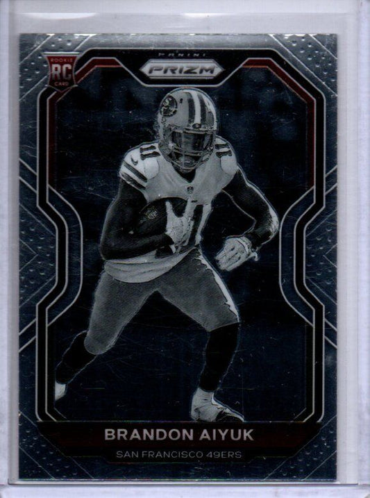 BRANDON AIYUK 2020 PANINI PRIZM NEGATIVE PHOTO VARIATION BLACK WHITE SP RC #301