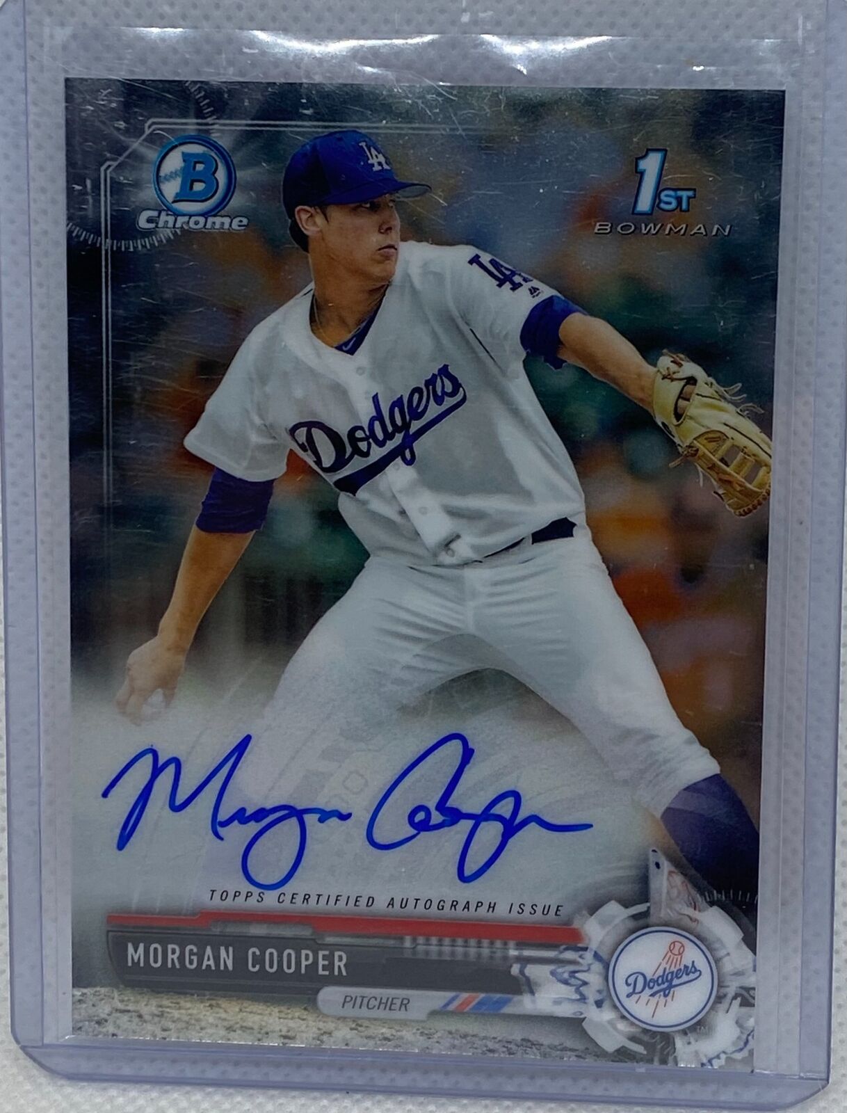 MORGAN COOPER 2017 TOPPS 1ST BOWMAN CHROME PROSPECTS ON CARD AUTO #CDA-MC