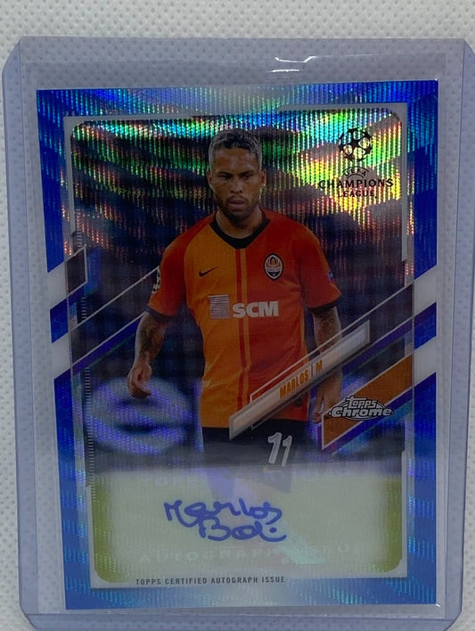 MARLOS 2020-21 TOPPS CHROME LEAGUE CHAMPIONS BLUE WAVE REFRACTOR AUTO #D 59/75