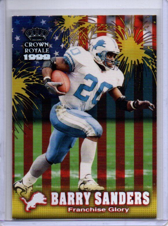 BARRY SANDERS 1999 PACIFIC FRANCHISE GLORY CROWN ROYALE  #7