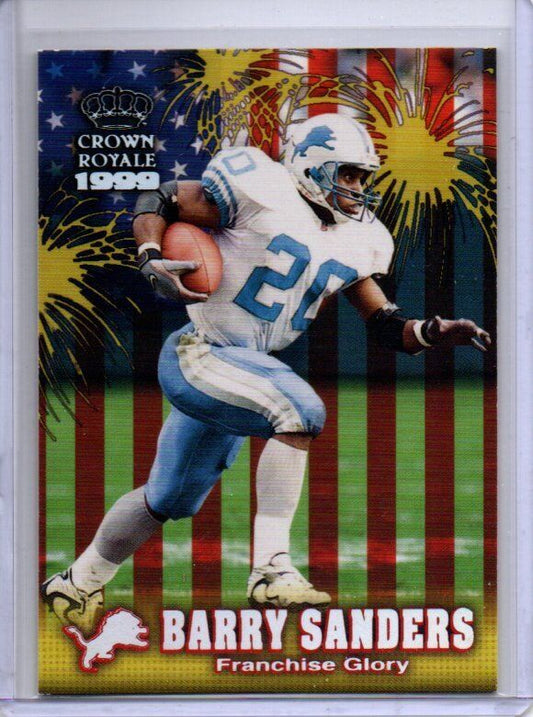 BARRY SANDERS 1999 PACIFIC FRANCHISE GLORY CROWN ROYALE  #7