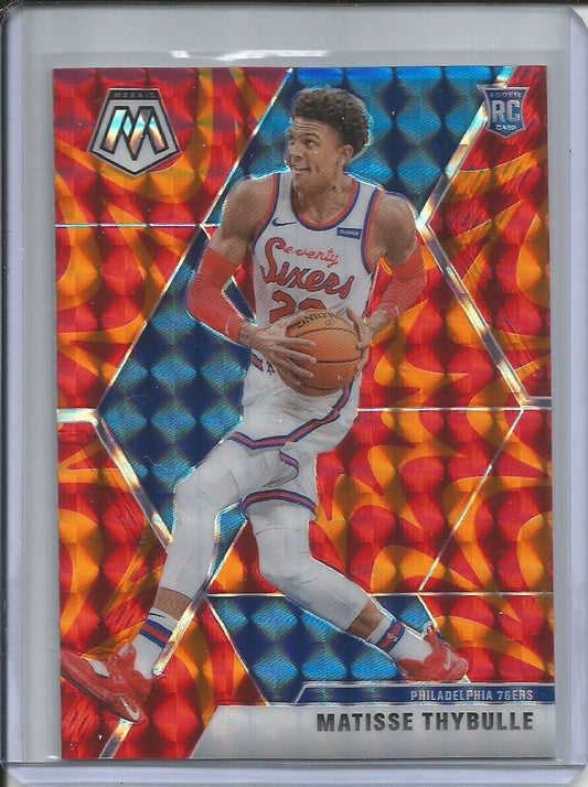 MATISSE THYBULLE 2019-20 PANINI MOSAIC REACTIVE ORANGE PRIZM ROOKIE RC #245