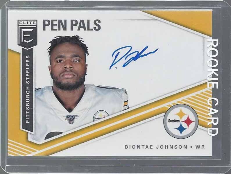 DIONTAE JOHNSON 2019 ELITE PEN PALS BLUE INK SP ON CARD AUTO RC