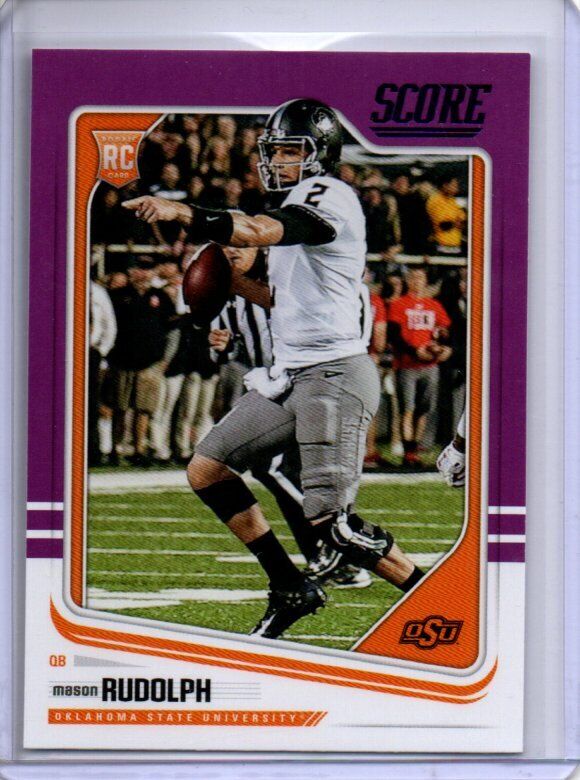 MASON RUDOLPH 2018 PANINI SCORE PURPLE SP VARIATION ROOKIE RC #353