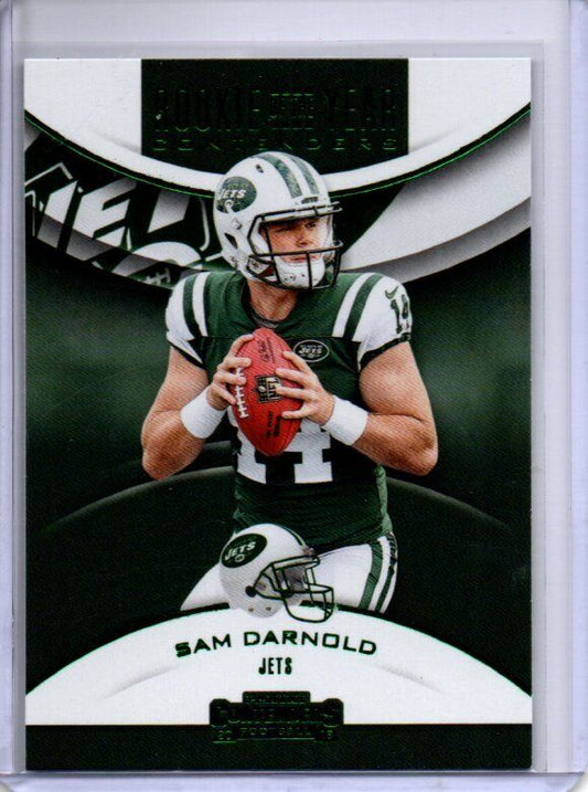 SAM DARNOLD 2018 PANINI CONTENDERS GREEN ROOKIE OF THE YEAR ROOKIE RC #RYA-SD