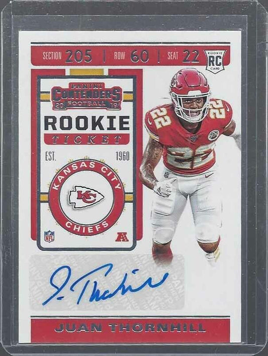 JUAN THORNHILL 2019 CONTENDERS ROOKIE TICKET TRUE RC AUTO #55