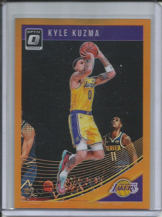 KYLE KUZMA 2018-19 CONTENDERS OPTIC ORANGE HOLO PRIZM #D 149/199 LAKERS