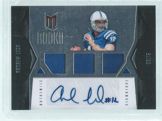 ANDREW LUCK 2012 PANINI MOMENTUM ROOKIE TRIPLE JERSEY AUTO RC #D 47/399