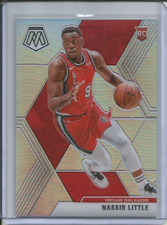 NASSIR NAS LITTLE 2019-20 PANINI MOSAIC SILVER PRIZM ROOKIE RC #247