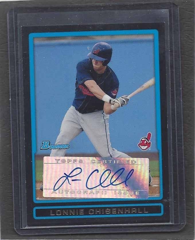 LONNIE CHISENHALL 2009 BOWMAN PROSPECTS INDIANS PROSPECT AUTO