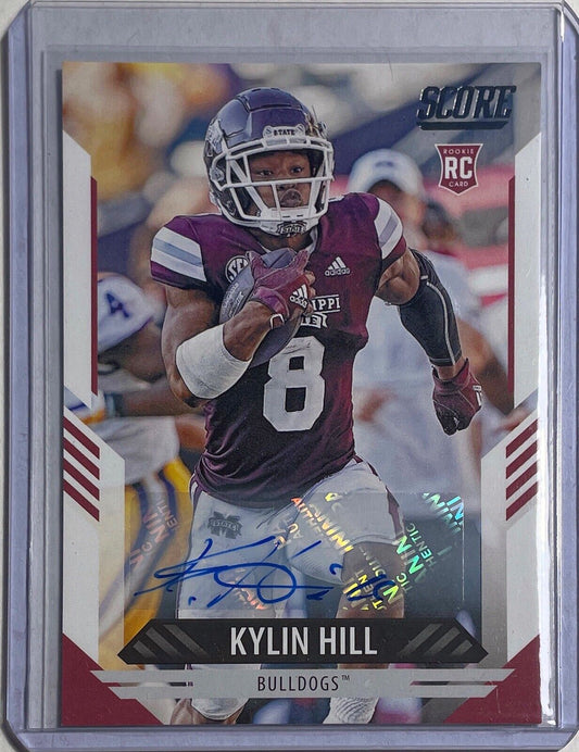 KYLIN HILL 2021 PANINI SCORE PACKERS AUTO ROOKIE RC #318