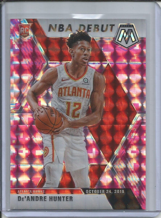 DE'ANDRE HUNTER 2019-20 PANINI MOSAIC NBA DEBUT CAMO PINK PRIZM ROOKIE RC HAWKS
