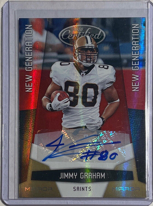 JIMMY GRAHAM 2010 PANINI CERTIFIED NEW GENERATION GOLD AUTO ROOKIE RC #D 02/25