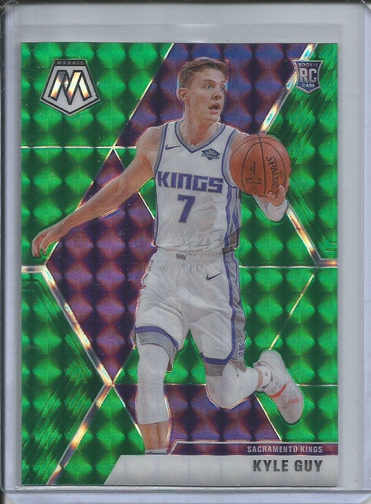 KYLE GUY 2019-20 PANINI MOSAIC GREEN PRIZM ROOKIE RC KINGS #224