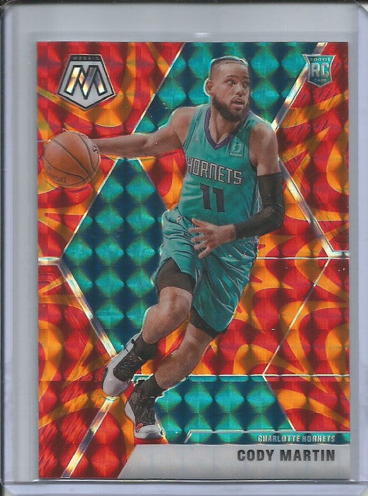 CODY MARTIN 2019-20 PANINI MOSAIC REACTIVE ORANGE PRIZM ROOKIE RC HORNETS #240