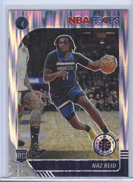 NAZ REID 2019-20 NBA HOOPS PREMIUM STOCK FLASH PRIZM ROOKIE RC #253
