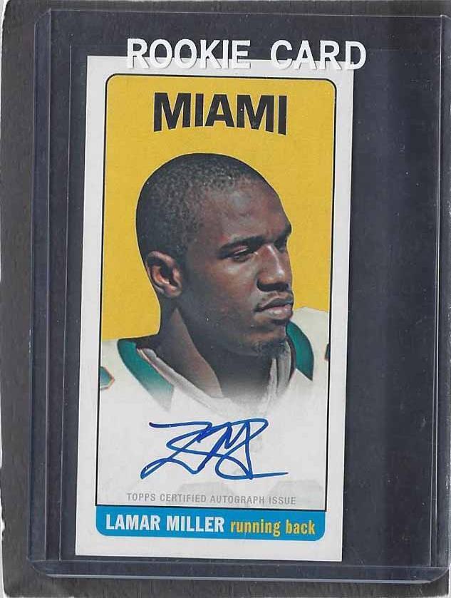 LAMAR MILLER 2012 TOPPS TALL BOY SSP RARE ON CARD ROOKIE AUTO RC #149