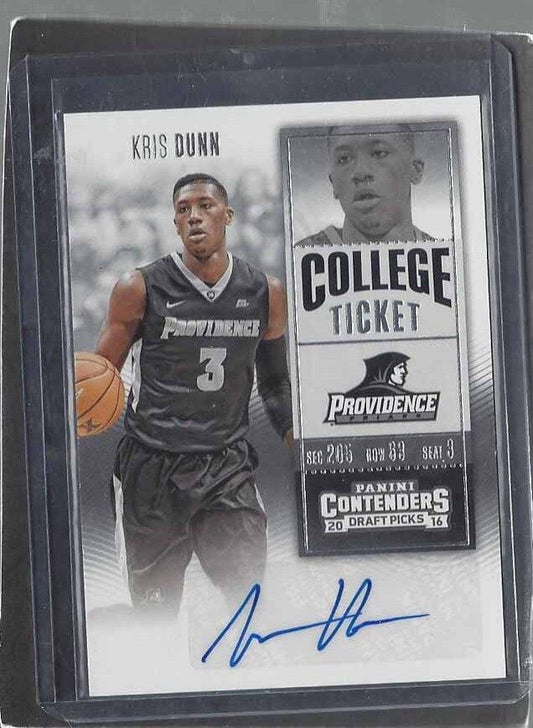 KRIS DUNN 2016 PANINI CONTENDERS DRAFT PICKS COLLEGE TICKET ROOKIE AUTO RC #106