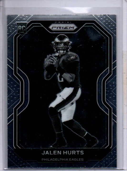 JALEN HURTS 2020 PANINI PRIZM NEGATIVE PHOTO VARIATION BLACK WHITE SP RC #343