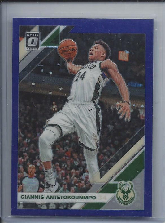 GIANNIS ANTETOKOUNMPO 2019-20 DONRUSS OPTIC PURPLE HOLO PRIZM #81