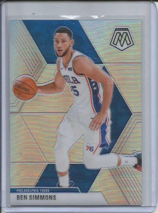 BEN SIMMONS 2019-20 PANINI MOSAIC SILVER PRIZM 76ERS #149