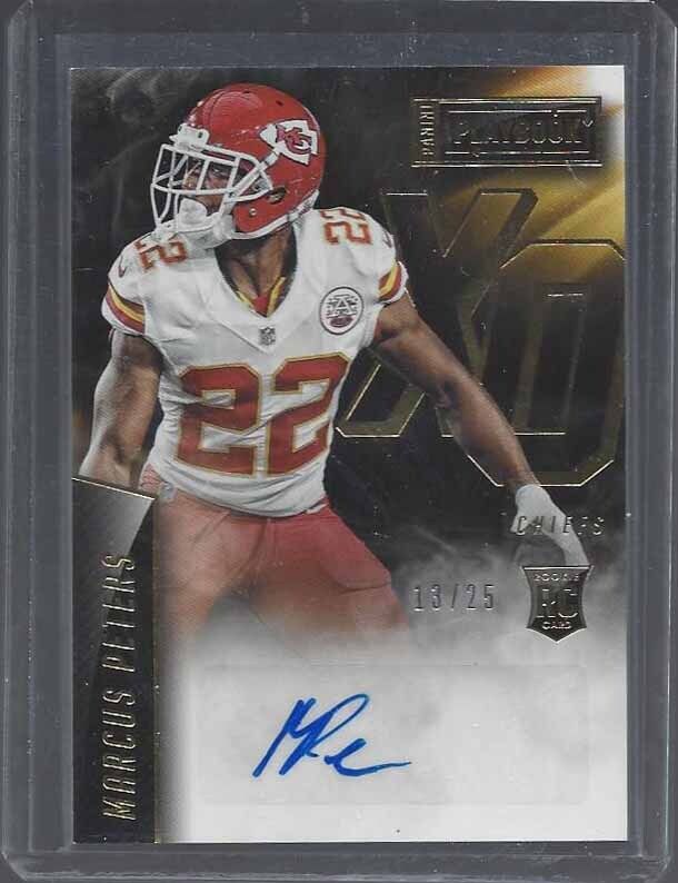 MARCUS PETERS 2015 PLAYBOOK XO GOLD ROOKIE AUTO RC #D 13/25