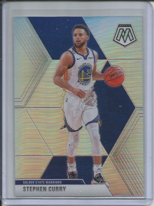 STEPHEN CURRY 2019-20 PANINI MOSAIC SILVER PRIZM #70