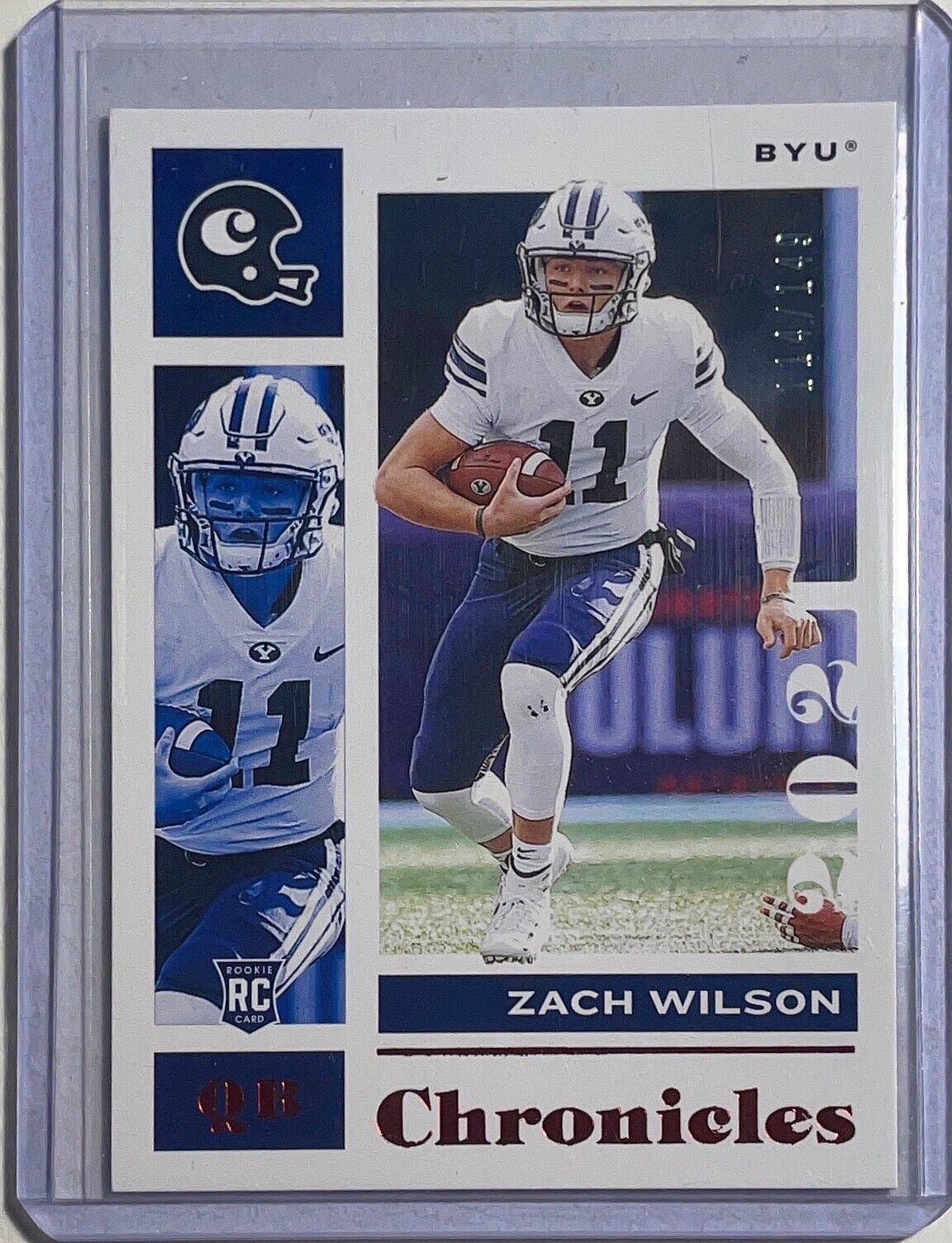 ZACH WILSON 2021 PANINI CHRONICLES DRAFT PICKS RED ROOKIE RC #D 114/149