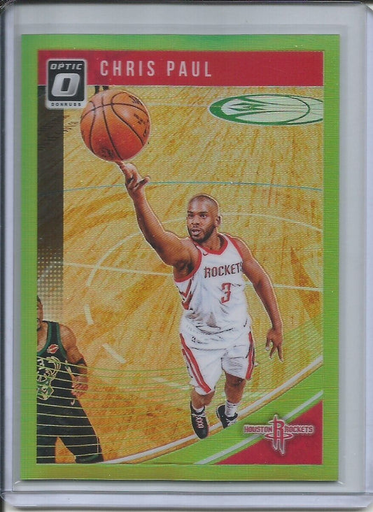 CHRIS PAUL 2018-19 DONRUSS OPTIC LIME GREEN HOLO PRIZM #D 140/149