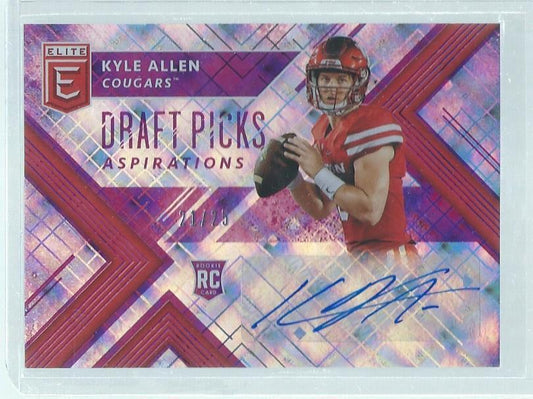 KYLE ALLEN 2018 PANINI ELITE DRAFT PICKS ASPIRATIONS PURPLE AUTO RC #D 21/25