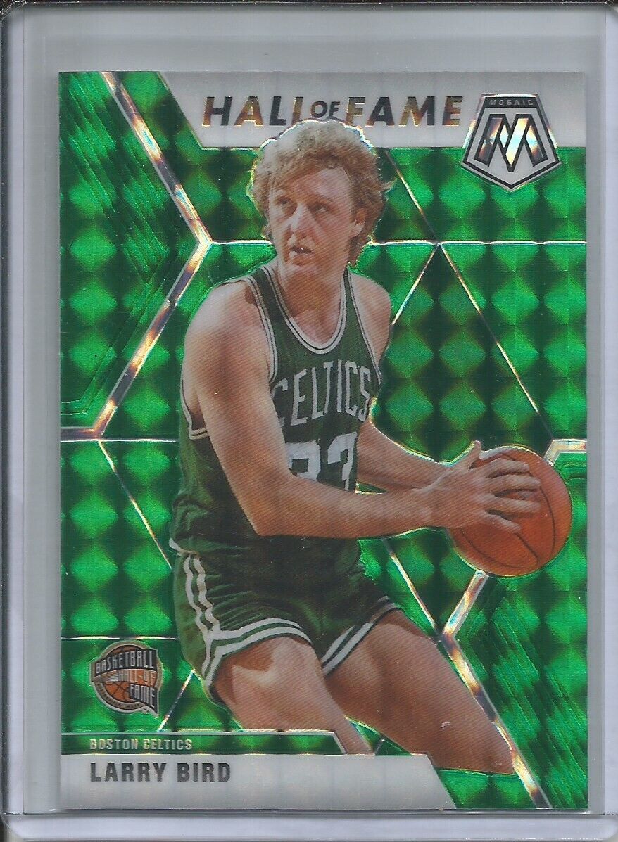 LARRY BIRD 2019-20 PANINI MOSAIC HALL OF FAME GREEN PRIZM #290