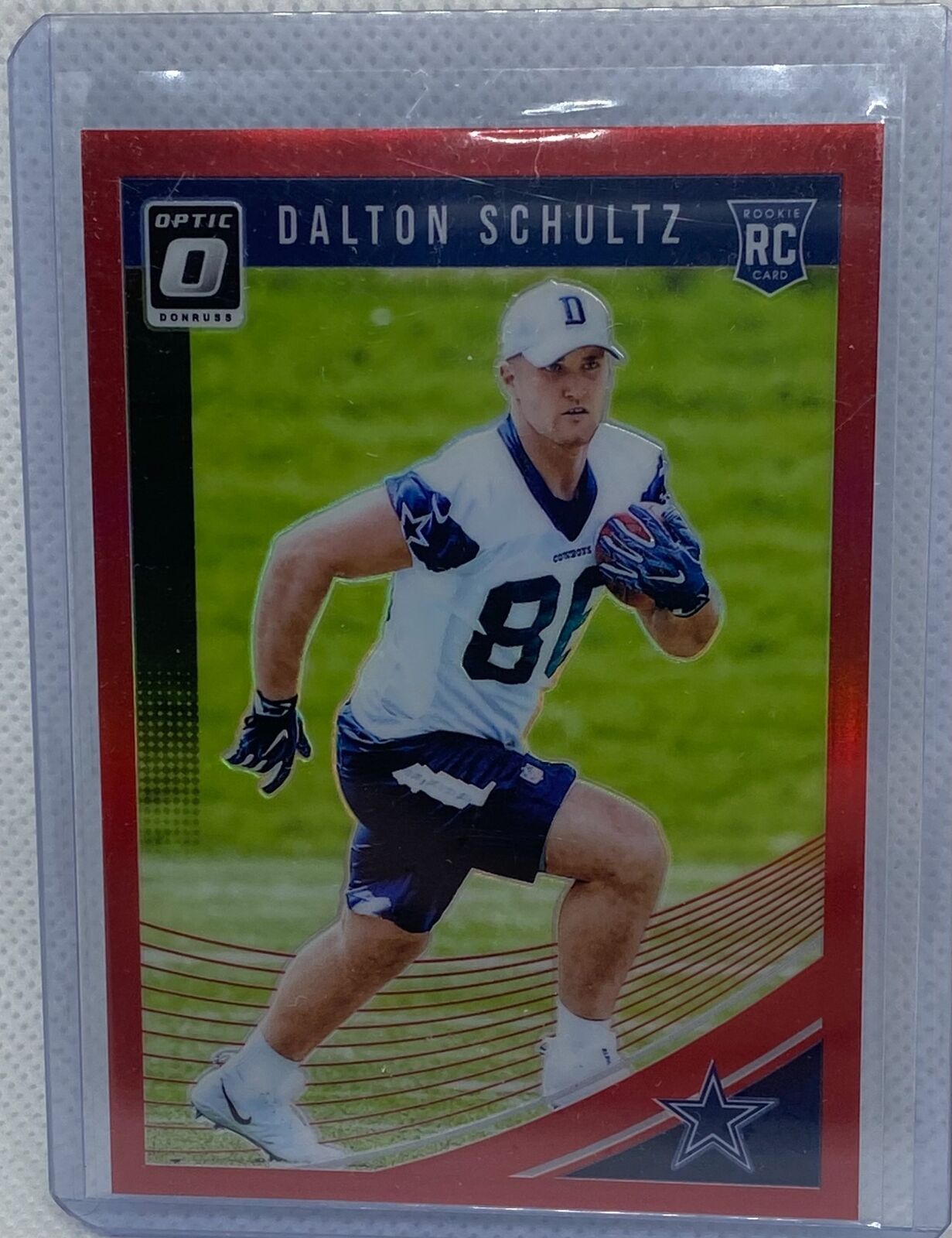 DALTON SCHULTZ 2018 PANINI DONRUSS OPTIC RED HOLO PRIZM RC #D 98/99