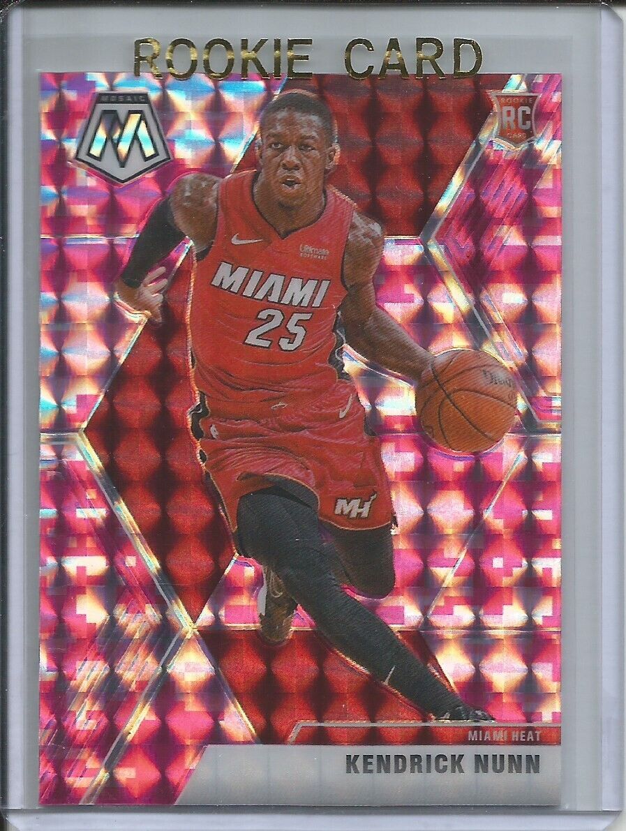 KENDRICK NUNN 2019-20 PANINI MOSAIC CAMO PINK PRIZM ROOKIE RC HEAT #234
