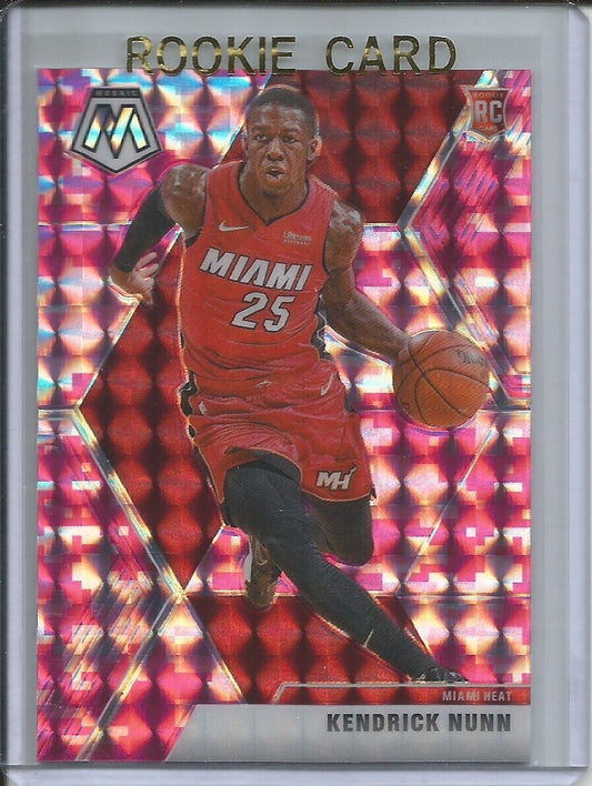 KENDRICK NUNN 2019-20 PANINI MOSAIC CAMO PINK PRIZM ROOKIE RC HEAT #234