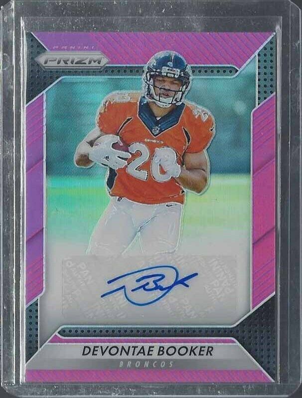 DEVONTAE BOOKER 2016 PANINI PRIZM PINK PRIZM DENVER BRONCOS AUTO RC