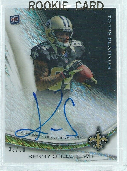 KENNY STILLS 2013 TOPPS PLATINUM FROST REFRACTOR ON CARD AUTO RC #D 33/50