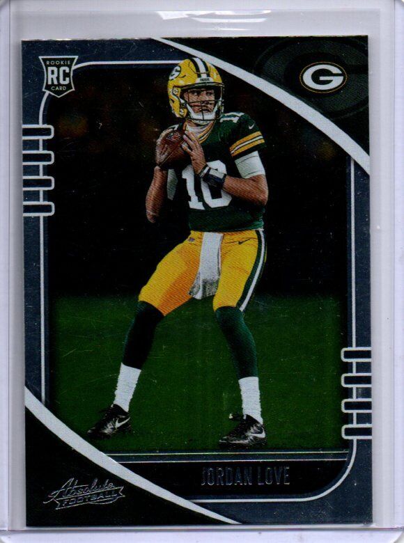 JORDAN LOVE 2020 PANINI ABSOLUTE ROOKIE RC #162