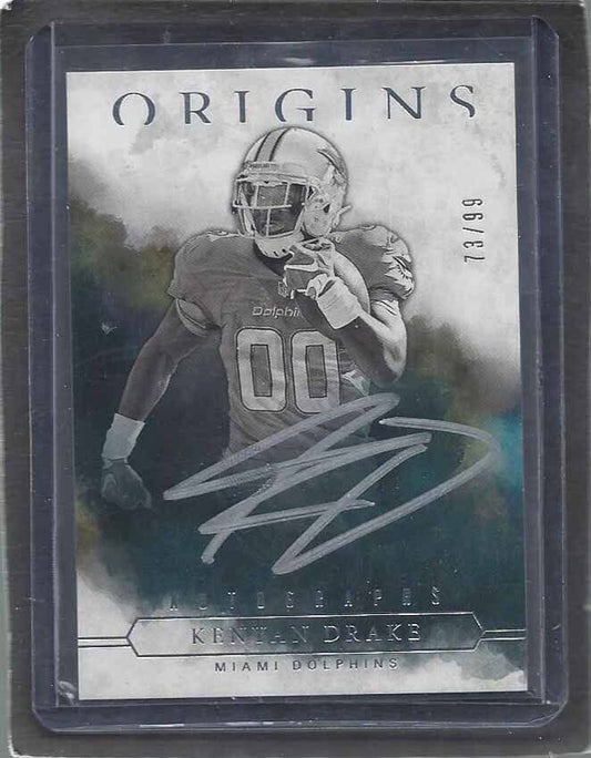 KENYAN DRAKE 2016 PANINI ORIGINS SILVER INK ON CARD ROOKIE AUTO RC #D /99