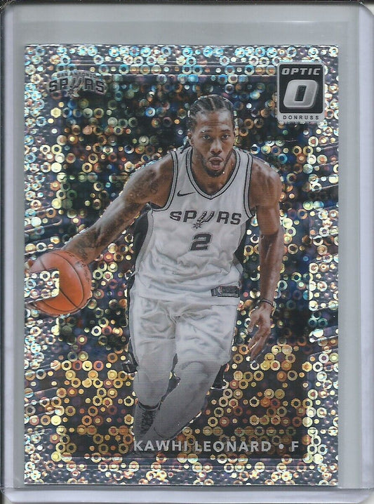 KAWHI LEONARD 2017-18 DONRUSS OPTIC FAST BREAK SILVER HOLO PRIZM #134