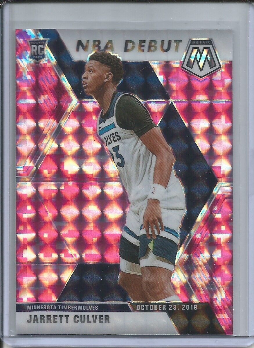 JARRETT CULVER 2019-20 PANINI MOSAIC NBA DEBUT CAMO PINK PRIZM ROOKIE RC #263