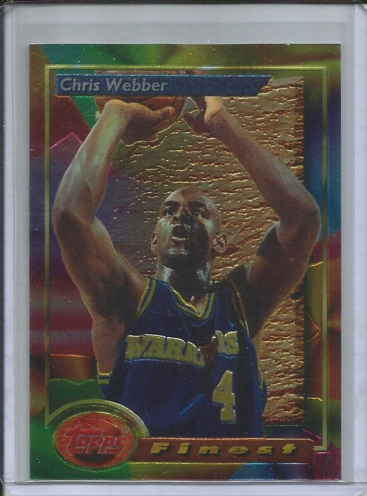 CHRIS WEBBER 1993-94 TOPPS FINEST ROOKIE RC WARRIORS #212