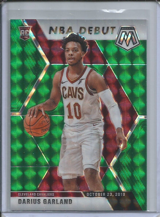 DARIUS GARLAND 2019-20 PANINI MOSAIC NBA DEBUT GREEN PRIZM ROOKIE RC CAVS #262