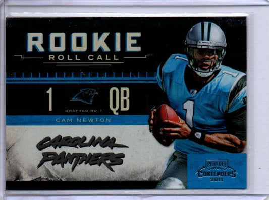 CAM NEWTON 2011 PANINI CONTENDERS ROOKIE ROLL CALL ROOKIE RC #3